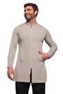 Jaleco Masculino Cinza Gabardine elastano Zíper Ritz