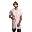 Jaleco masculino gabardine gola esporte manga curta Blanco Raro