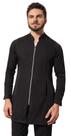 Jaleco Masculino Preto Dentista Médico Gabardine Zíper Ritz