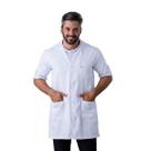 Jaleco Unissex Gabardine Manga Curta Básico - Namastê Jaleco Unissex Gabardine Manga Curta Básico - Namastê
