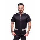 Jaleco Unissex Premium Preto e Cinza