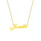 Jamille colar de nome folheado á ouro 18k