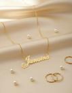 Janaina colar de nome folheado a ouro 18k
