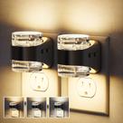 JandCase Luz Nocturna LED Paquete de 2 con Diseño de Burbujas Regulable