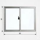 Janela 2 Folhas De Correr 80x80 Aluminio Vidro Liso Janela 2 Folhas De Correr 80x80 Aluminio Vidro Liso