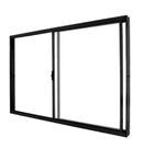 Janela 2 Folhas Vidro Alumínio Brilhante, Branco ou Preto Linha 18 Modular