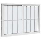 Janela 2fls com grade linha 25 aluminio branco