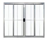 Janela 4 Folhas com Grade Alumínio Brilhante, Branco ou Preto Linha 18 Modular Janela 4 Folhas com Grade Alumínio Brilhante, Branco ou Preto Linha 18 Modular