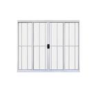 Janela 4 Folhas de Correr C/ Grade 1.00 X 1.00 Alumínio Branco Linha Modular - Hale