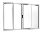 Janela 4 Folhas Sem Grade Linha modular alumínio branco. Janela 4 Folhas Sem Grade Linha modular alumínio branco.
