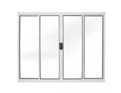Janela 4 Folhas Vidro Alumínio Brilhante, Branco ou Preto Linha 18 Modular Janela 4 Folhas Vidro Alumínio Brilhante, Branco ou Preto Linha 18 Modular