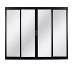 Janela 4 Folhas Vidro Alumínio Brilhante, Branco ou Preto Linha 18 Modular