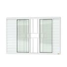 Janela 6 Folhas C Grade C Vidro Liso Branco 120x150 Brimak