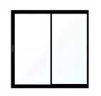 Janela 80x80 2 Folhas Alumínio Brilhante, Branco ou Preto Linha 1 Modular