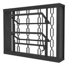 Janela Basculante Banheiro Grade Corrente 60x60cm Zarcão Aço Zarcão Cinza Janela Basculante Banheiro Grade Corrente 60x60cm Zarcão Aço Zarcão Cinza
