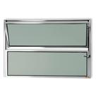 Janela Basculante de Alumínio 40x40cm com Vidro Boreal Anodizado Master Brimak Brilhante