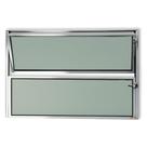 Janela Basculante de Alumínio 50x50cm com Vidro Boreal Anodizado Master Brimak