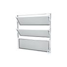 Janela Basculante de Aluminio com Abertura Central 1 Seção Vidro Mini Boreal 40x40cm Exclusiva Yescasa Janela Basculante de Aluminio com Abertura Central 1 Seção Vidro Mini Boreal 40x40cm Exclusiva Yescasa