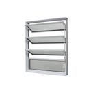 Janela Basculante em Alumínio Branco Caribe Max 80x40x6cm 4 Folhas Jap