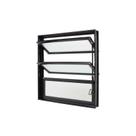Janela Basculante em Alumínio Preto Caribe Max 60x100x6cm 3 folhas Jap