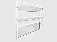 Janela basculante para banheiro aluminio branco 60x60 com vidros mini boreal