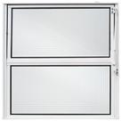 Janela Basculante Vitro De Aluminio Branco Liso Esquadria 40X40 Vidro Mini Boreal Transparente J&C