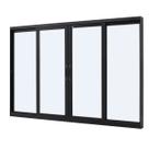 Janela Caribe 4 Folhas 120x100cm Preta - 1002-5664 - JAP