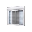 Janela com Persiana Integrada em Alumínio Branco Automatizada Caribe Max 120x120x14cm 110V c/ Tela Jap