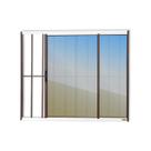 Janela Confort 2 Folhas com Grade Vidro Reflex 100cm x 80cm Brimak Mix Corten