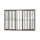 Janela Confort 4 Folhas com Grade Vidro Liso 100cm X 200cm Brimak