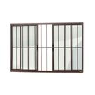 Janela Confort 4 Folhas com Grade Vidro Liso 120cm X 200cm Brimak