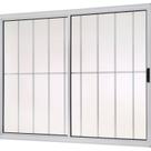 Janela Correr 2 Folhas Móveis com Grade Vidro Liso 100x100cm Ecosul Esquadrisul