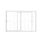 Janela Correr Vitralfer 120x100 - 2 Folhas / 1 Fixa C/grade - Branca