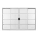 Janela de Aço de Correr 100x100cm 4 Folhas com Grade Minas Sul MGM