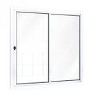Janela de Aço de Correr 100x150cm 2 Folhas com Grade Quadrada e Vidro Riobras