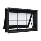 Janela de Aço Maxim-ar com Grade Quadrada 40x60cm Aço Pronto Riobras