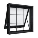 Janela de Aço Maxim-ar com Grade Quadrada 50x50cm Aço Pronto Riobras