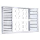 Janela de Aço Veneziana Correr 100x200cm 6 Folhas Minas Sul MGM Branco