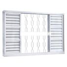 Janela de Aço Veneziana Correr 120x150cm 6 Folhas Minas Sul MGM Branco