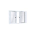 Janela de Aço Veneziana de Correr 100x100cm 6 Folhas com Vidro Riobras