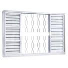 Janela de Aço Veneziana de Correr 100x100cm 6 Folhas Minas Sul MGM