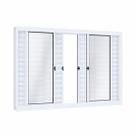 Janela de Aço Veneziana de Correr 100x120cm 6 Folhas com Vidro Riobras Janela de Aço Veneziana de Correr 100x120cm 6 Folhas com Vidro Riobras