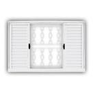 Janela de Aço Veneziana de Correr 100x150cm 6 Folhas com Grade Minas Sul MGM