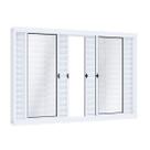 Janela de Aço Veneziana de Correr 120x150cm 6 Folhas com Vidro Riobras