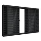 Janela de Aço Veneziana de Correr Central 6 Folhas 100x120cm Aço Pronto Riobras