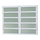 Janela de Alumínio Basculante 2 Seções 100x120cm Vidro Mini Boreal Elite Brimak
