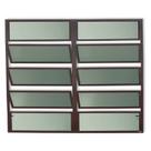 Janela de Alumínio Basculante 2 Seções 100x120cm Vidro Mini Boreal Plus Brimak