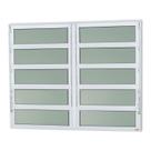 Janela de Alumínio Basculante 2 Seções 100x200cm Vidro Mini Boreal Elite Brimak