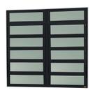 Janela de Alumínio Basculante 2 Seções 120x200cm Vidro Mini Boreal Elite Brimak Preto