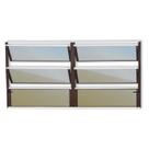 Janela de Alumínio Basculante 2 Seções 60x120cm Vidro Espelhado Plus Brimak